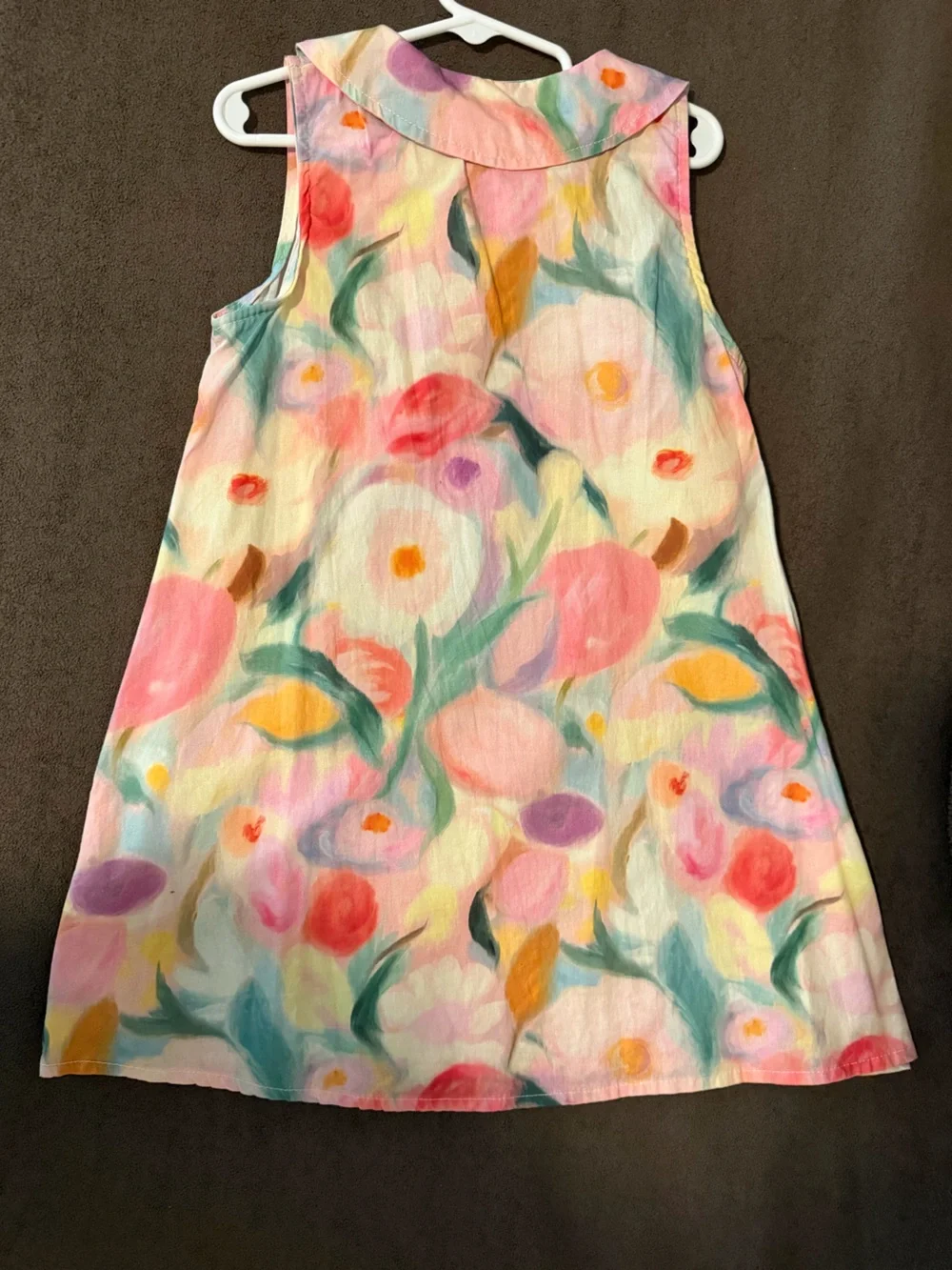 Colorful Watercolor Floral Sleeveless Dress
